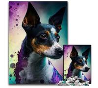 Puzzles 1000 Pieces for Adults Rat Terrier Difficult Puzzles for Adults for Teenagers, Couples, And Friends for Birthdays, Christmas 26X38CM/10.23x14.96inch