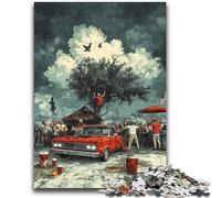 Puzzles 1000 Pieces for Adults Retro Cars 1000 Pieces for Adults,Learning Educational Toys Family Games Unique Birthday And Gifts (38x26cm)