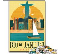 Puzzles 1000 Pieces for Adults Rio De Janeiro, Challenging Game Toys Wall Decoration Unique Birthday And Xmas Gifts 75x100cm