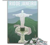 Puzzles 1000 Pieces for Adults Rio De Janeiro Family Game Stress Reliever Difficult Challenge Secret Santa Gifts (26x38cm) 1000pcs