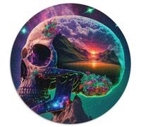 Puzzles 1000 Pieces for Adults Road to Peace Round Jigsaws 1000 Pieces for Adults Ideal DIY Decor & Brain Teaser Gift (Size 67.5x67.5cm)
