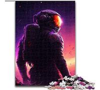 Puzzles 1000 Pieces for Adults Robot in Space Made of Wood, Interactive Family Game, Suitable for Ages 14+ 50x75cm An for Christmas Or Birthdays