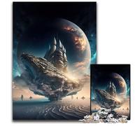 Puzzles 1000 Pieces for Adults Sailing Across The Galaxy Wooden Jigsaw Puzzles Family Activity, DIY Home Decor, 50x75CM/19.68x29.52inch