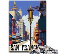 Puzzles 1000 Pieces for Adults San Francisco Streets Help The Brain Exercise Addictive Toys to Cultivate Patience Artists Collection, Fine Art (size 38x52cm)