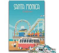 Puzzles 1000 Pieces for Adults Santa Monica California Help The Brain Exercise Addictive Toys to Cultivate Patience Artists Collection, Fine Art (size 38x26cm)