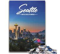 Puzzles 1000 Pieces for Adults Seattle Suitable for Ages 14 And Up Intellectual Toy Game Educational Game for Birthday And Christmas (size 38x52cm)