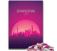 Puzzles 1000 Pieces for Adults Shanghai China Help The Brain Exercise Addictive Toys to Cultivate Patience Artists Collection, Fine Art (size 50x75cm)
