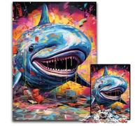 Puzzles 1000 Pieces for Adults Shark cardboard Jigsaw Puzzles Family Interactive Game, Craft Gift with Colorful Artwork 26X38CM/10.23x14.96inch