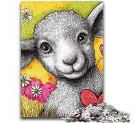 Puzzles 1000 Pieces for Adults Sheep on The Grassland Brain Intelligence Challenge Addictive Toys Birthday Present, Gifts, Wall Art 50x75cm