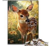 Puzzles 1000 Pieces for Adults Sika Deer in The Forest, Suitable for People Aged 14 And Above Educational Games Secret Santa Gifts 50x75cm