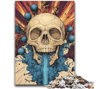 Puzzles 1000 Pieces for Adults Skeleton Art Teenager Puzzles,Fun Games Every Piece Is Unique - Challenging Family Fun Game (38x26cm)