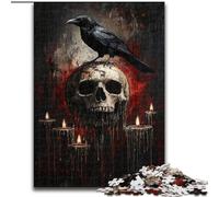 Puzzles 1000 Pieces for Adults Skeleton Crow, Educational Toys for Is Ideal As A Gift for The Whole Family for And 14 Years Old (Size 50x75cm)