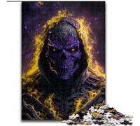 Puzzles 1000 Pieces for Adults Skeleton on Fire cardboard Jigsaw size 26x38cm Ideal for Family Fun, Relaxation