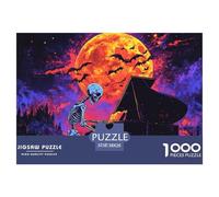 Puzzles 1000 Pieces for Adults Skull 。 Puzzles for Adults 1000 Piece Puzzle Educational Games - Cool Bones Puzzle Gifts 38x26cm/1000pcs