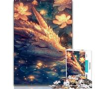 Puzzles 1000 Pieces for Adults Sleeping Dragon Teenager Jigsaw,Educational Games Home Decoration Birthday Present, Gifts, Wall Art (size 75x50cm)