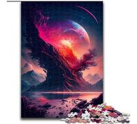 Puzzles 1000 Pieces for Adults Space Fantasy Landscape Made of Wood, Making It A Great Gift for Family Fun 50x75cm for Home Decor, Brain Training