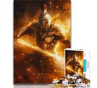 Puzzles 1000 Pieces for Adults Spartan Warrior Painting,Help The Brain Exercise Addictive Toys to Cultivate Patience Artists Collection,Fine Art (38x26cm)