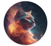 Puzzles 1000 Pieces for Adults Spirit Cat Puzzles for Adults Family Interactive Game, Craft Gift with Colorful Artwork 67.5x67.5cm