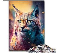 Puzzles 1000 Pieces for Adults Spirit Lynx cardboard Jigsaw Puzzles Intricate Design for Teenagers, DIY Decor, And Brain-Boosting Fun size 38x26cm