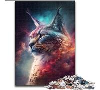 Puzzles 1000 Pieces for Adults Spirit Lynx Made of Wood, Perfect DIY Art Decor Or Birthday Gift 50x75cm Engaging Family Game Night Activity