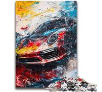 Puzzles 1000 Pieces for Adults Sports Car Graffiti Puzzles for Teenagers,Fun Games Every Piece Is Unique - Challenging Family Fun Game (38x26cm)