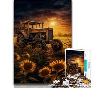 Puzzles 1000 Pieces for Adults Starry Sky Sunflower 1000 Pieces for Teenagers,Quiz Game Wall Decoration Unique Birthday And Xmas Gifts 38x26cm