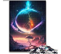 Puzzles 1000 Pieces for Adults Stellar Sunset Galaxy Jigsaw Puzzle Made of cardboard,Family Interaction & Brain Challenge, Family Activity Challenge 1000pcs(26x38cm)