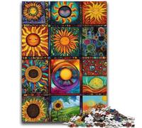 Puzzles 1000 Pieces for Adults Sun Collage Teenager Puzzles,Fun Games Every Piece Is Unique - Challenging Family Fun Game (38x26cm)