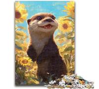 Puzzles 1000 Pieces for Adults Sunflower Otter Puzzles for Teenagers,Relax Games Is Ideal As A Gift for The Whole Family (75x50cm)