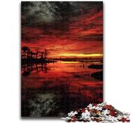 Puzzles 1000 Pieces for Adults Sunset Landscape Teenager Jigsaw,Brain Intelligence Challenge Addictive Toys for Home Decoration (26x38cm)