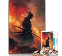 Puzzles 1000 Pieces for Adults Sunset Ninja Adult Puzzles,Staycation Kill Time with Fully Interlocking Randomly Shaped Pieces (size 75x50cm)