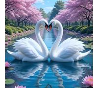 Puzzles 1000 Pieces for Adults Swan Couple Scenery, Hard Impossible Jigsaws 1000 pieces for adults, Educational Game Challenge Toy Colorful DIY puzzles for Home