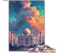 Puzzles 1000 Pieces for Adults Taj Mahal Puzzle Made of Wood,Perfect for Family Fun, Party Games, Birthday Party Favors 1000pcs(50x75cm)