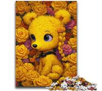 Puzzles 1000 Pieces for Adults Teddy Puppy 1000 Pieces for Teenagers,with Matching Poster And Trivia Sheet for Ages 14+ (50x75cm)