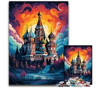 Puzzles 1000 Pieces for Adults The Colorful Psychedelia of St. Basil's CathedralPaper Jigsaw Puzzles Erfect for Home Decor Birthdays Holidays And Gifts 1000 PCS(38x26cm)