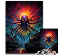 Puzzles 1000 Pieces for Adults The Colorful Psychedelia of Star Spider Wooden Jigsaw Puzzles Erfect for Home Decor Birthdays Holidays And Gifts 1000 PCS(75x50cm)