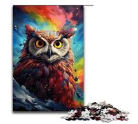 Puzzles 1000 Pieces for Adults The Owl in The Crater Is Surrounded Jigsaw Wall Decoration Unique Birthday And Xmas Gifts 75x50cm