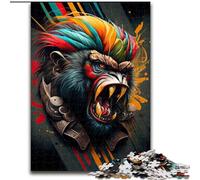 Puzzles 1000 Pieces for Adults The Wild Monkey Impossible Jigsaw Puzzles for Adults size 50x75cm Family Interactive Game, Craft Gift with Colorful Artwork