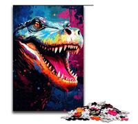 Puzzles 1000 Pieces for Adults There Are Lots of Colorful Splashes Around The Crocodil Jigsaw Wall Decoration Unique Birthday And Xmas Gifts 75x50cm