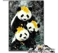 Puzzles 1000 Pieces for Adults Three Pandas Impossible Jigsaw Puzzles for Adults Interactive Family Game, DIY Home Decor, Challenging Brain Teaser Gift (Size 26x38cm)