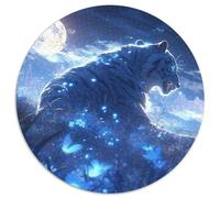 Puzzles 1000 Pieces for Adults Tigers of The Fantasy Planet Round Paper Jigsaw for Birthdays,Christmas,Halloween,Thanksgiving,Easter (67.5x67.5cm)