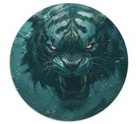 Puzzles 1000 Pieces for Adults Tigers of The Forest Round Paper Puzzles Brain Teaser Game,Interactive Family Game,Suitable for Ages 14+ (67.5x67.5cm)