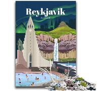 Puzzles 1000 Pieces for Adults Travel to Iceland Brain Intelligence Challenge Addictive Toys Birthday Present, Gifts, Wall Art (size 38x52cm)