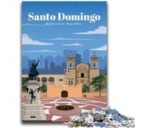 Puzzles 1000 Pieces for Adults Travel to Santo Domingo Brain Intelligence Challenge Addictive Toys Birthday Present, Gifts, Wall Art (size 38x26cm)