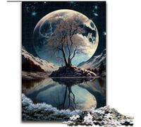 Puzzles 1000 Pieces for Adults Tree on The Moon Jigsaw Perfect for Family Fun on Christmas, Thanksgiving, Birthdays & Easter (size : 26x38cm)