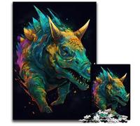 Puzzles 1000 Pieces for Adults Triceratops Wonder14 Jigsaw Puzzles Challenging Brain Teaser Family Activity Home Decor 1000 PCS(38x26cm)