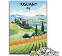 Puzzles 1000 Pieces for Adults Tuscany Italy Travel Help The Brain Exercise Addictive Toys to Cultivate Patience Artists Collection, Fine Art (size 38x52cm)