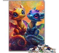 Puzzles 1000 Pieces for Adults Two Baby Dragons, Family Entertainment Toys Is Ideal As Gifts for The Whole Family for 14+ 26x38cm