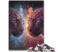 Puzzles 1000 Pieces for Adults Two Leopards 1000 Pieces for Adults,Learning Educational Toys Family Games Unique Birthday And Gifts (38x26cm)