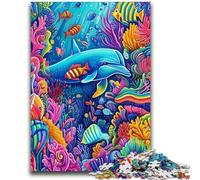 Puzzles 1000 Pieces for Adults Underwater World Puzzles for Teenagers,Stress Reliever Staycation Kill Time Enhance Love between Couples (38x26cm)